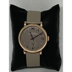 Marc Jacobs MBM1266 Women's Gray Leather Analog Dial Quartz Genuine Watch XX959